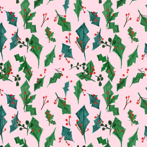 Winter Foliage in Merry Pink