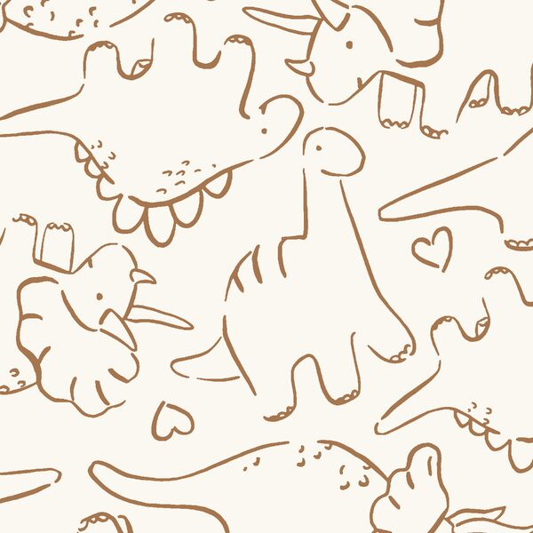 Large Jurassic Friends in Cashew Brown on Bone