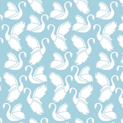 Swan Silhouette in Robins Egg