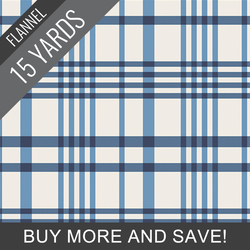 Happy Plaid Flannel in Sky - 15 Yard Bolt