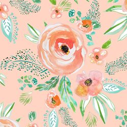 Summer Florals in Light Pink Sand