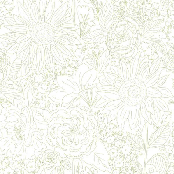 Paperie in Lime Green on White