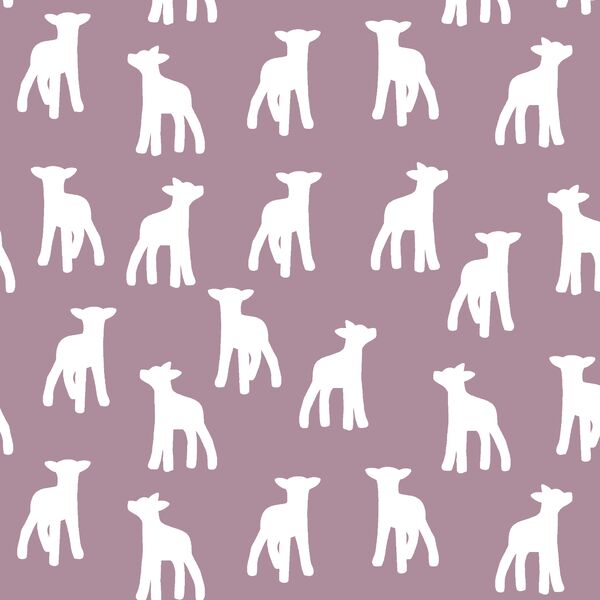 Lamb Silhouette in Celestial