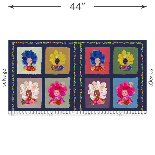 Pompadours Panel in Multi