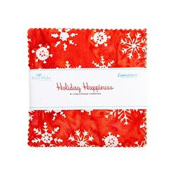 Expressions Batiks 5" Square Pack in Holiday Happiness