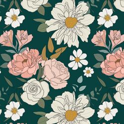 Claire Floral in Teal