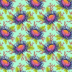 Friends & Anemones in Seafoam