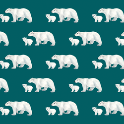 Polar Family in Teal