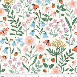 Blooms and Bugs in Cream