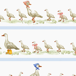 Large Goose Parade in Blue