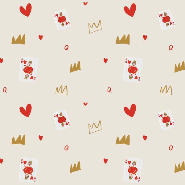 Queen of Hearts in Ivory