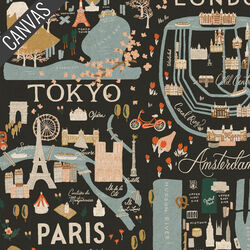 City Guide Canvas in Black Unbleached