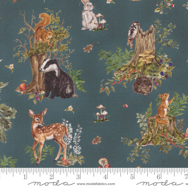 Woodland Tales Beneath the Trees in Indigo