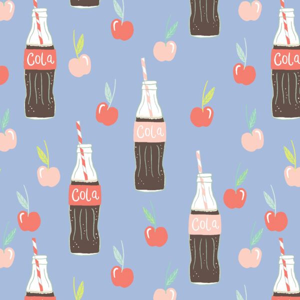 Cherry Cola in Breezy Blue