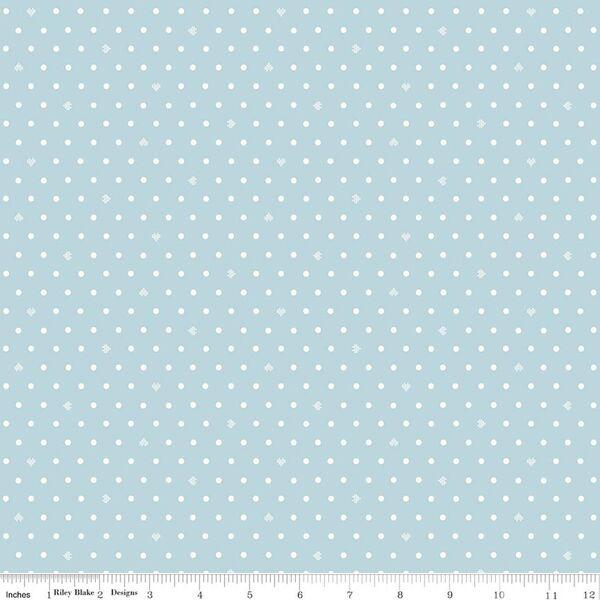 Heart Dots in Light Blue