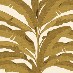 Large Palm in Mustard on Light Cream
