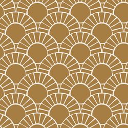 Large Mosaic Sun Tile in Burnt Toffee