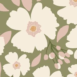Large Easter Blossoms in Sage Green