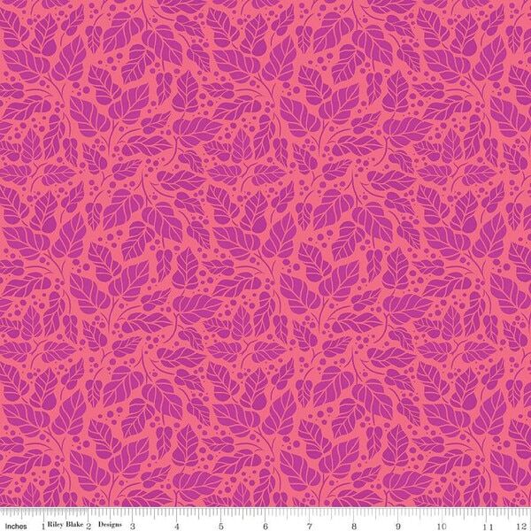 Leaves in Hot Pink