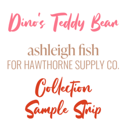 Dino's Teddy Bear Sample Strip