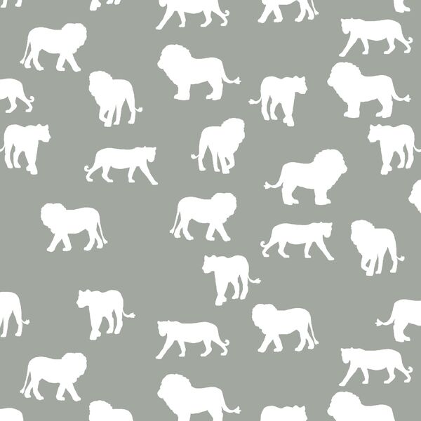 Lion Silhouette in Sage