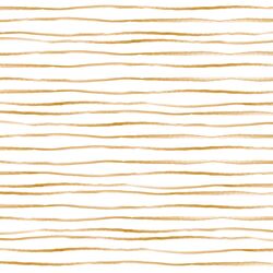Sussex Stripe in Gold on White