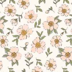 Sweet Peonies in Cream