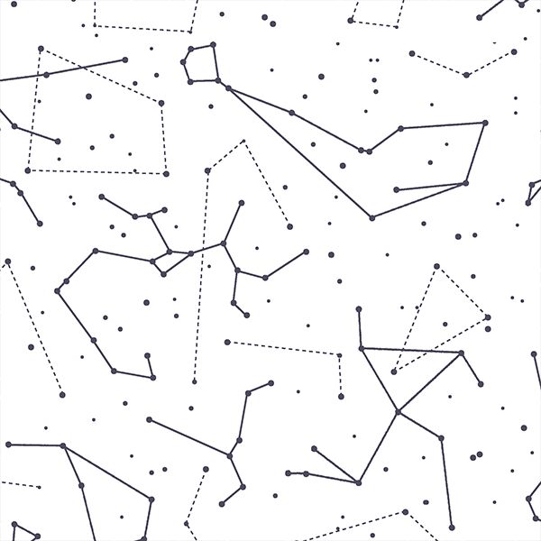 Star Charts in Ink on White