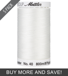 Silky White (2596-0010) - Poly Sheen - 875 Yards (5 Pack)