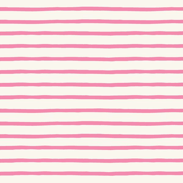 Winter Stripe in Sachet Pink on Cream