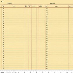Ledger Paper in Yellow