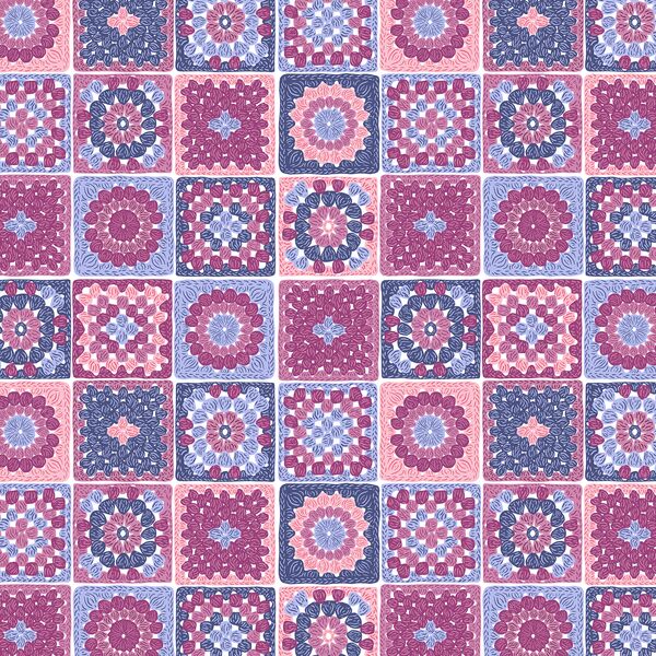 Granny Squares in Garden