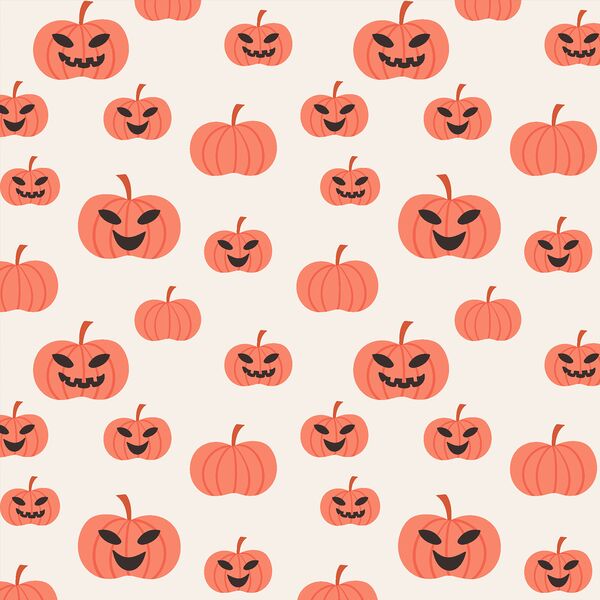 Scary Pumpkins in Off White