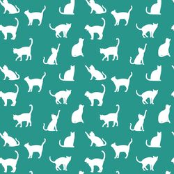 Cat Silhouette in Jade