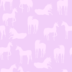 Unicorn Silhouette in Verbena