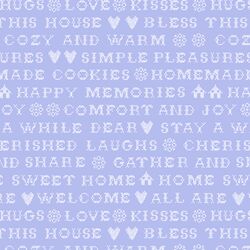 Cross Stitch Silhouette in Periwinkle