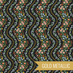 Wildwood Vines in Black Metallic