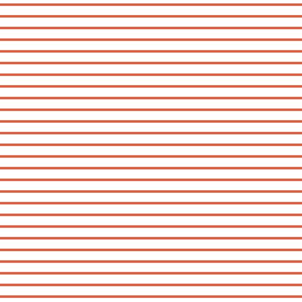 Small Garden Stripe in Heart Red on White