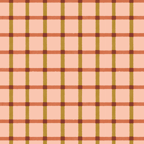Plaid in Peach