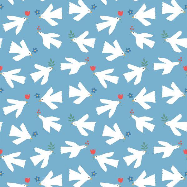Summer Birds in Blue Sky