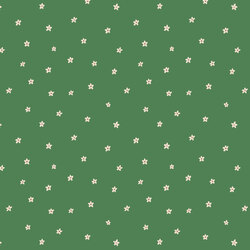 Ditsy Flowers in Green