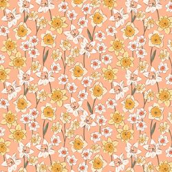 Little Daffodil Fields in Peach