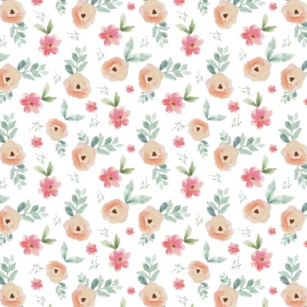 Little Perennial Florals in Brushed Rose