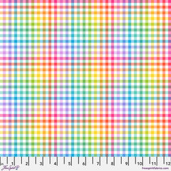 Rainbow Gingham in White
