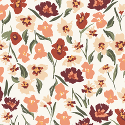 Large Painted Meadows in Warm Spice