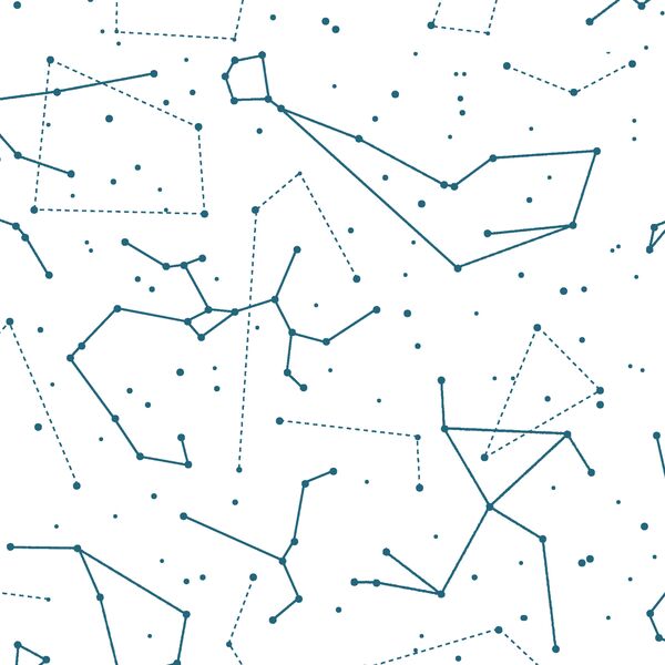 Star Charts in Topaz on White