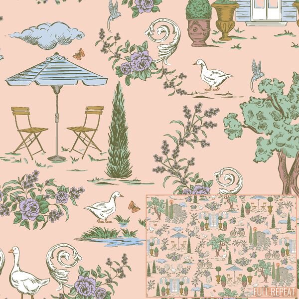 Afternoon in Provence in Pink Sunset