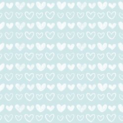 Valentine Hearts in Sky Blue