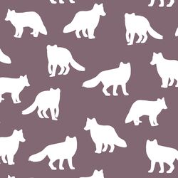 Fox Silhouette in Mulberry