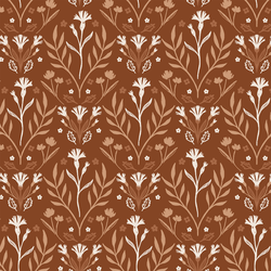 Floral Wilderness in Mahogany